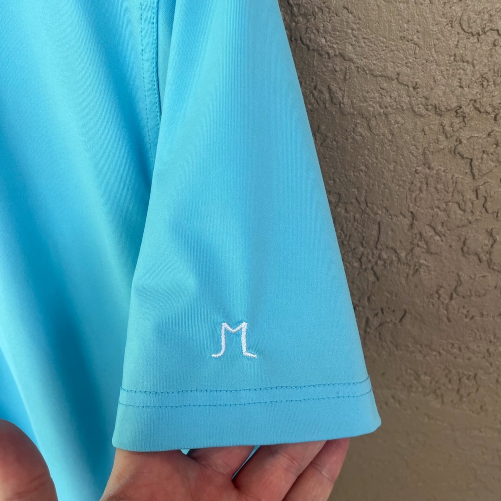 J McLaughlin Mens Aqua Polo,  Size Medium - Picture 3 of 8